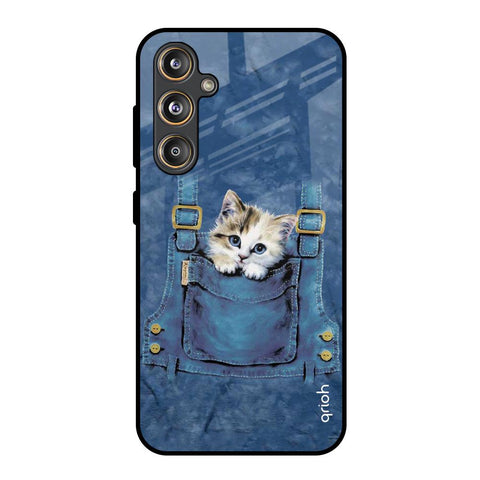 Kitty In Pocket Samsung Galaxy F55 5G Glass Back Cover Online