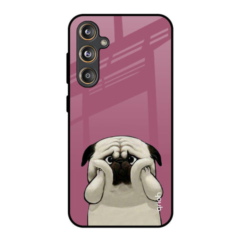 Funny Pug Face Samsung Galaxy F55 5G Glass Back Cover Online