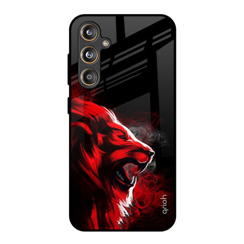 Red Angry Lion Samsung Galaxy F55 5G Glass Back Cover Online