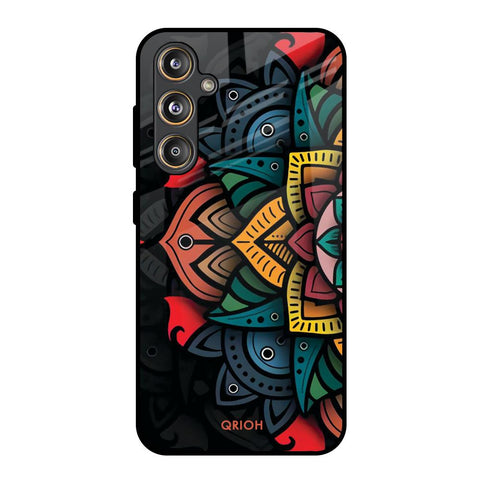 Retro Gorgeous Flower Samsung Galaxy F55 5G Glass Back Cover Online