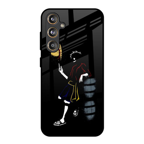 Luffy Line Art Samsung Galaxy F55 5G Glass Back Cover Online