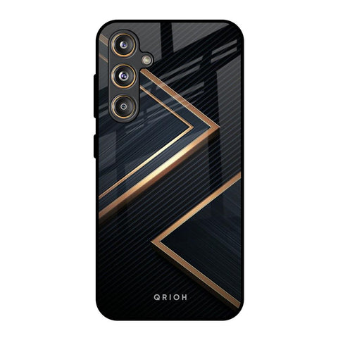 Sleek Golden & Navy Samsung Galaxy F55 5G Glass Back Cover Online