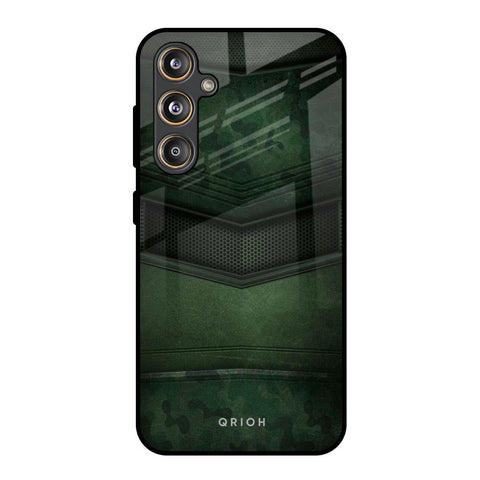 Green Leather Samsung Galaxy F55 5G Glass Back Cover Online