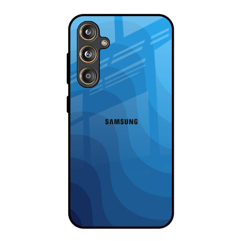 Blue Wave Abstract Samsung Galaxy F55 5G Glass Back Cover Online