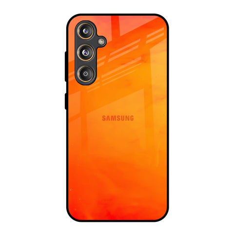 Tangy Orange Samsung Galaxy F55 5G Glass Back Cover Online