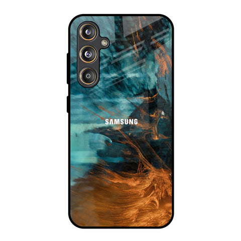 Golden Splash Samsung Galaxy F55 5G Glass Back Cover Online