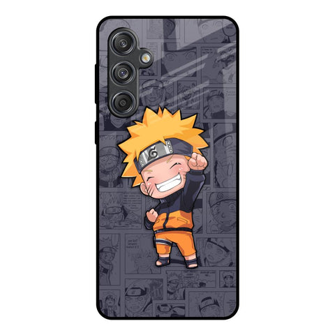 Orange Chubby Samsung Galaxy M55 5G Glass Back Cover Online
