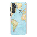 Travel Map Samsung Galaxy M55 5G Glass Back Cover Online
