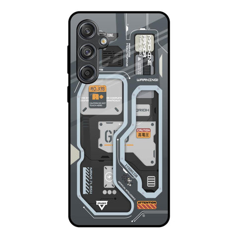Retro Futuristic Samsung Galaxy M55 5G Glass Back Cover Online