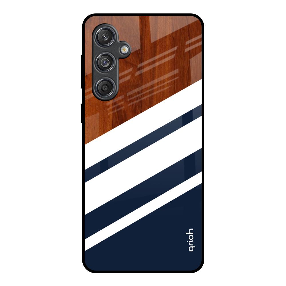 Bold Stripes Samsung Galaxy M55 5G Glass Back Cover Online