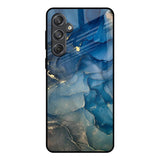 Blue Cool Marble Samsung Galaxy M55 5G Glass Back Cover Online