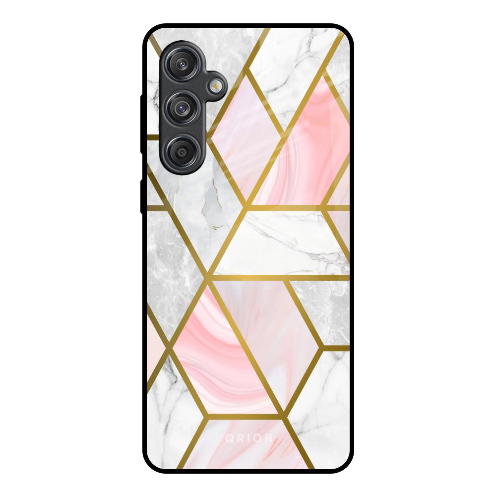Geometrical Marble Samsung Galaxy M55 5G Glass Back Cover Online