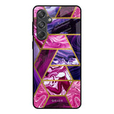 Electroplated Geometric Marble Samsung Galaxy M55 5G Glass Back Cover Online