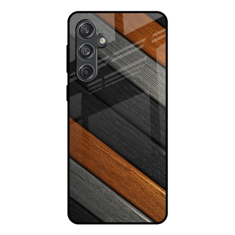 Tri Color Wood Samsung Galaxy M55 5G Glass Back Cover Online