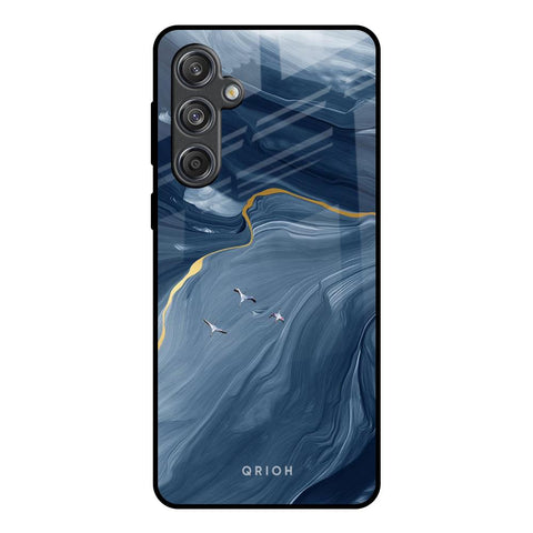 Deep Ocean Marble Samsung Galaxy M55 5G Glass Back Cover Online