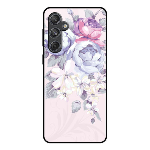 Elegant Floral Samsung Galaxy M55 5G Glass Back Cover Online