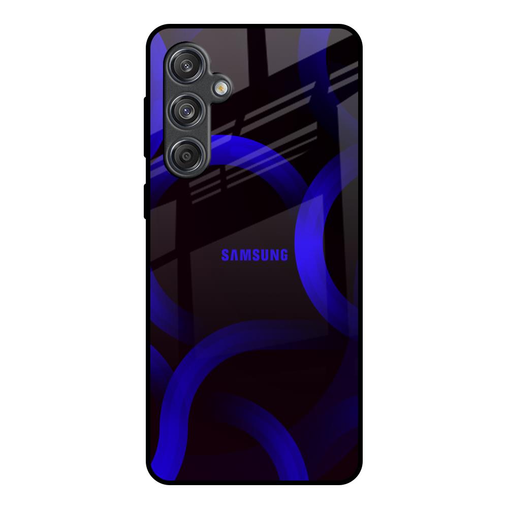 Blue Ring Light Samsung Galaxy M55 5G Glass Back Cover Online