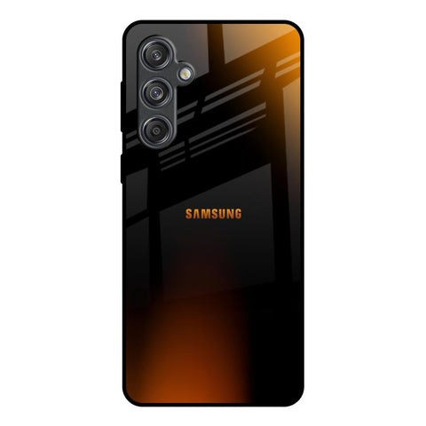 Orange Black Fusion Samsung Galaxy M55 5G Glass Back Cover Online