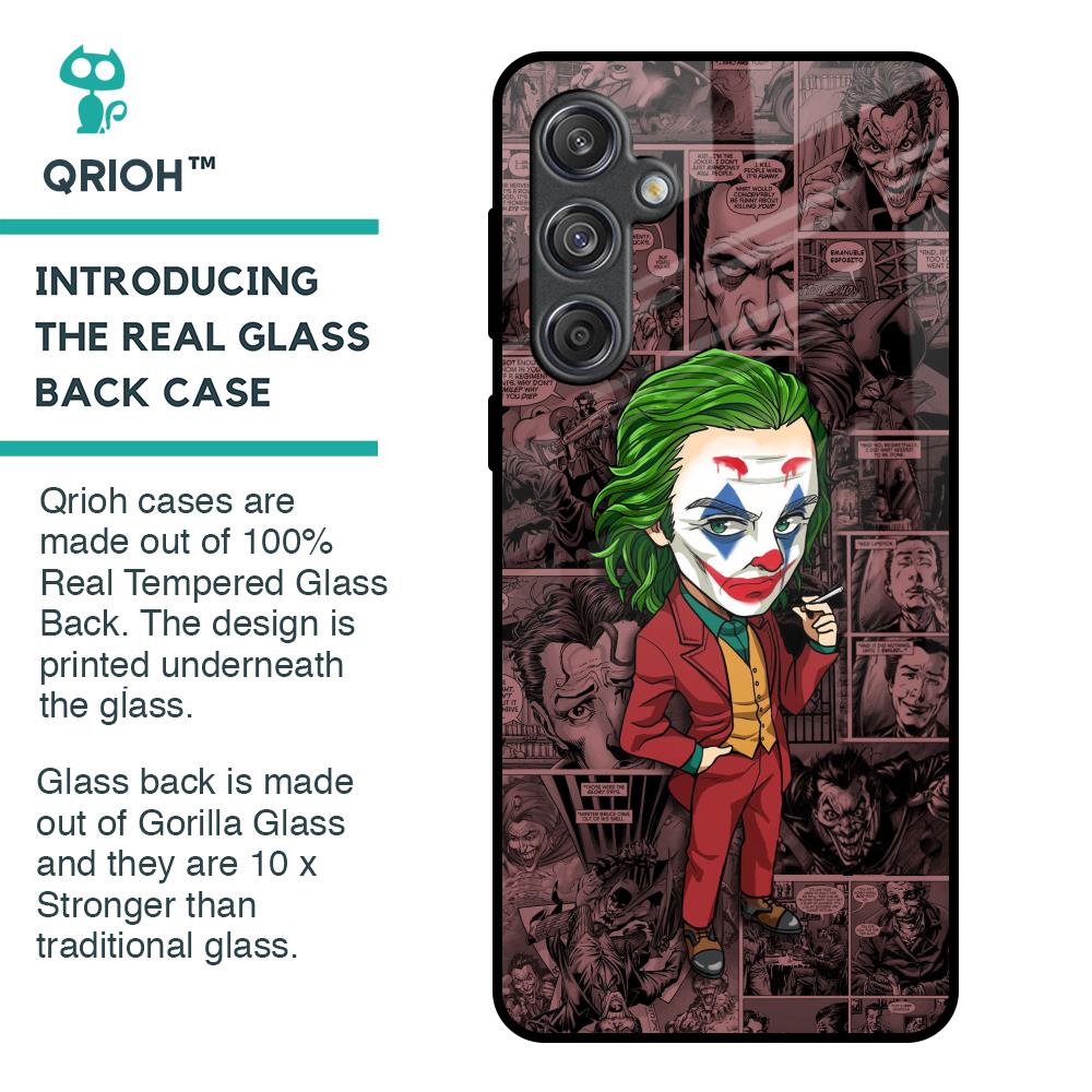 Joker Cartoon Glass Case for Samsung Galaxy M55 5G