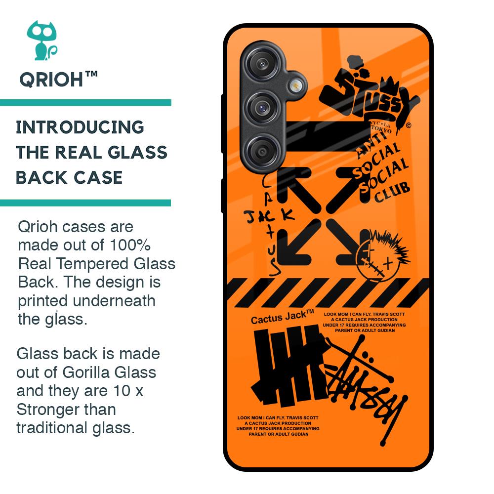 Anti Social Club Glass Case for Samsung Galaxy M55 5G
