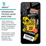 Danger Signs Glass Case for Samsung Galaxy M55 5G