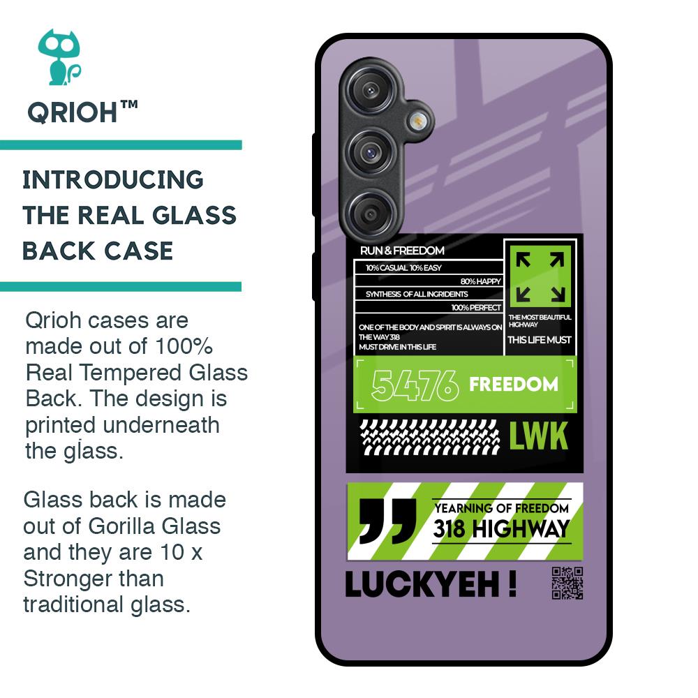 Run & Freedom Glass Case for Samsung Galaxy M55 5G