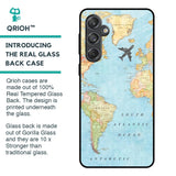 Travel Map Glass Case for Samsung Galaxy M55 5G