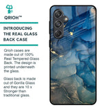 Blue Cool Marble Glass Case for Samsung Galaxy M55 5G