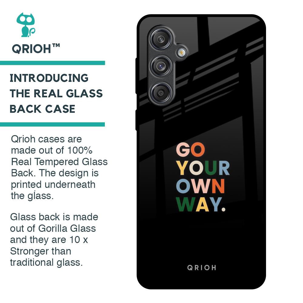 Go Your Own Way Glass Case for Samsung Galaxy M55 5G