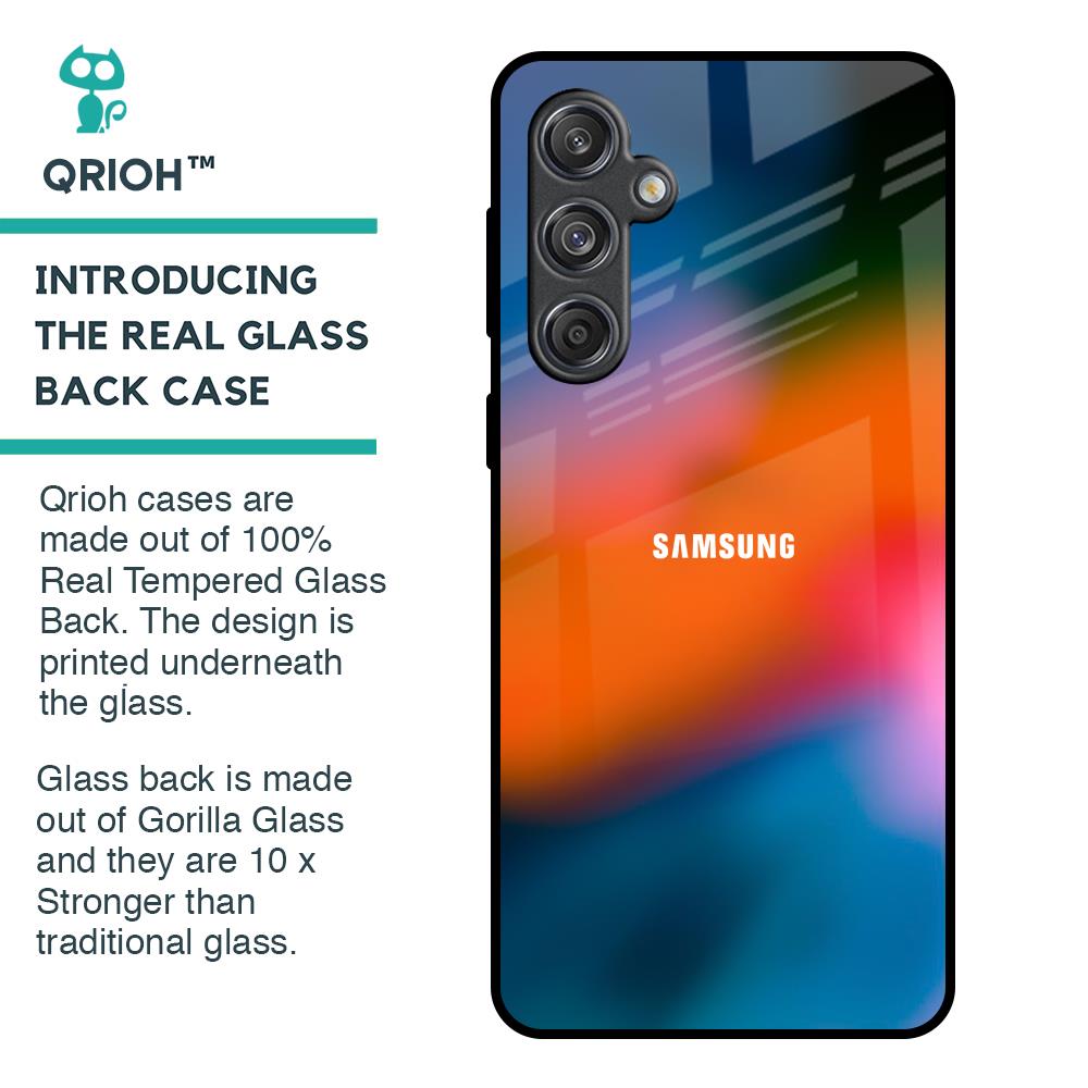 Fiery Orange Glass Case for Samsung Galaxy M55 5G