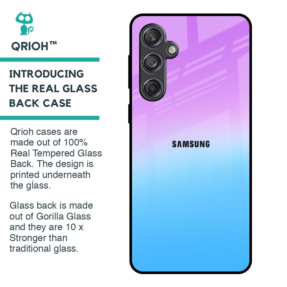 Unicorn Pattern Glass Case for Samsung Galaxy M55 5G