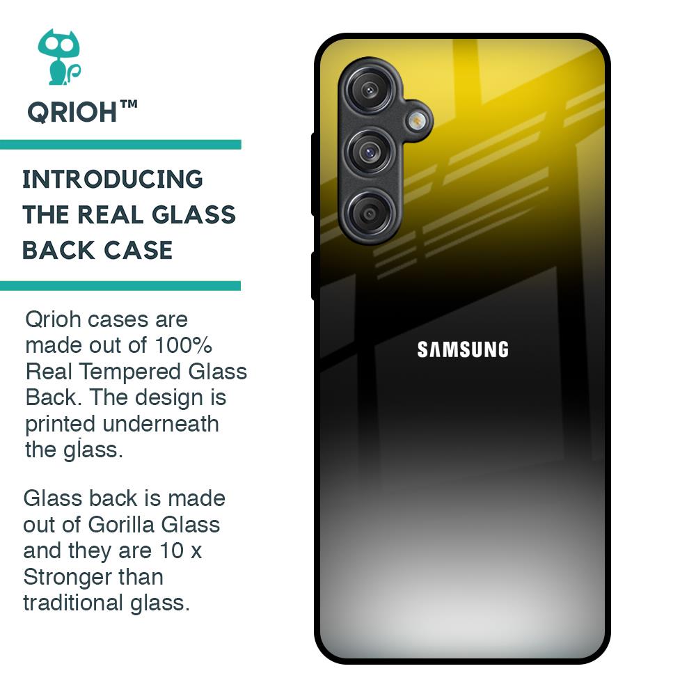 Yellow Shadow Glass Case for Samsung Galaxy M55 5G