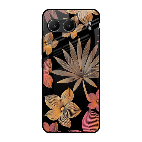 Lines Pattern Flowers OnePlus Nord 4 5G Glass Back Cover Online