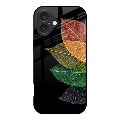 Colorful Leaves iPhone 16 Glass Back Cover Online