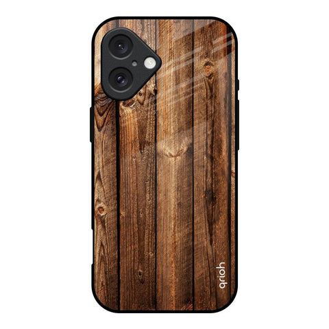 Timber Printed iPhone 16 Glass Back Cover Online