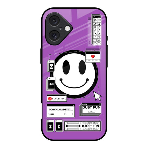 Code with Smile iPhone 16 Glass Back Cover Online