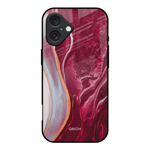 Crimson Ruby iPhone 16 Glass Back Cover Online