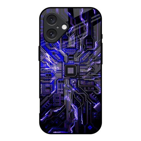 Techno Color Pattern iPhone 16 Glass Back Cover Online