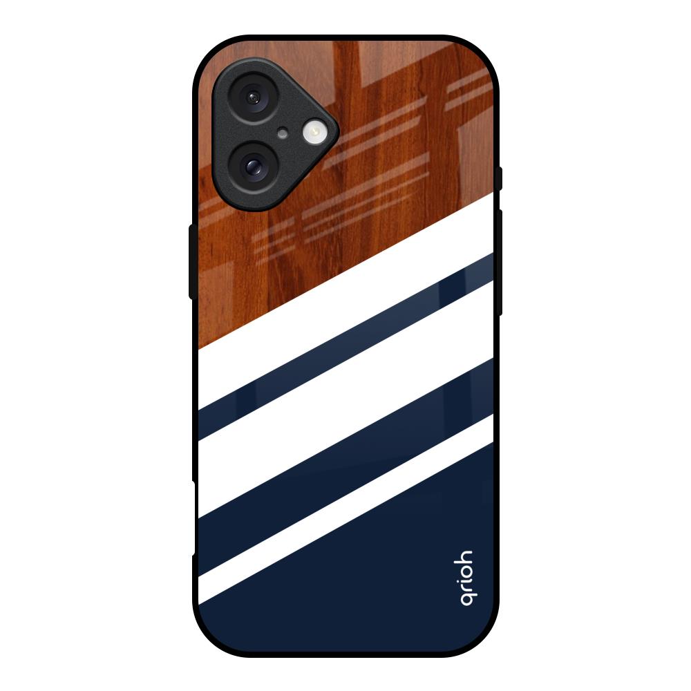 Bold Stripes iPhone 16 Glass Back Cover Online