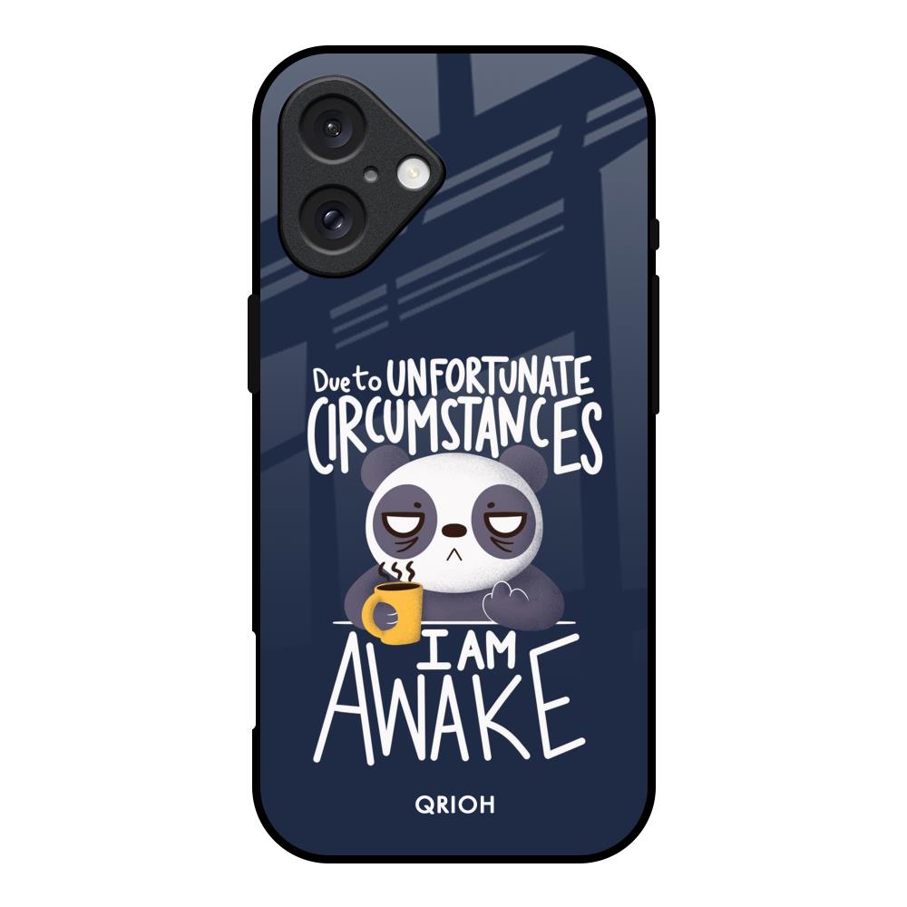 Struggling Panda iPhone 16 Glass Back Cover Online