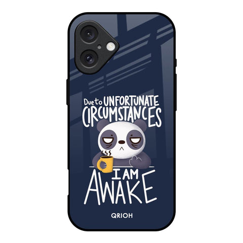 Struggling Panda iPhone 16 Glass Back Cover Online