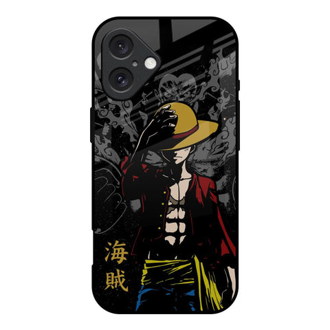 Dark Luffy iPhone 16 Glass Back Cover Online