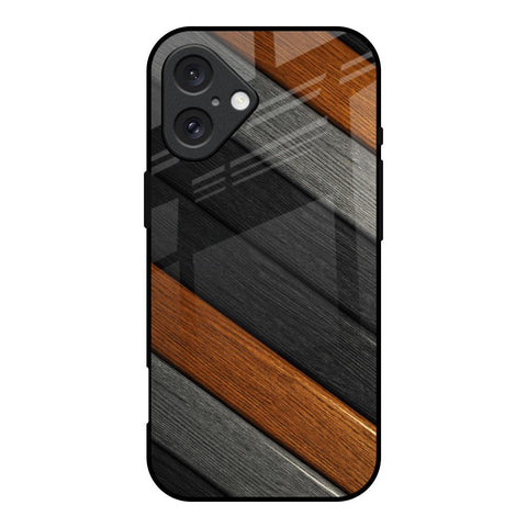 Tri Color Wood iPhone 16 Glass Back Cover Online