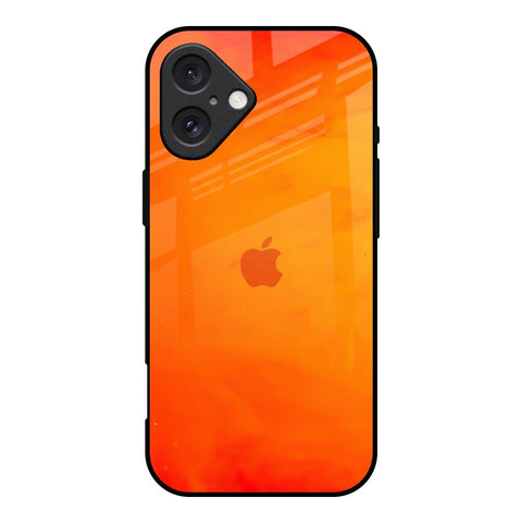 Tangy Orange iPhone 16 Glass Back Cover Online