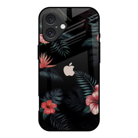 Tropical Art Flower iPhone 16 Glass Back Cover Online