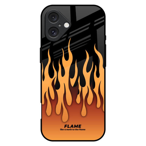 Fire Flame iPhone 16 Plus Glass Back Cover Online