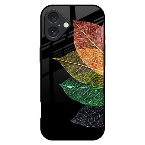 Colorful Leaves iPhone 16 Plus Glass Back Cover Online