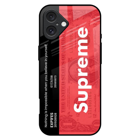 Supreme Ticket iPhone 16 Plus Glass Back Cover Online