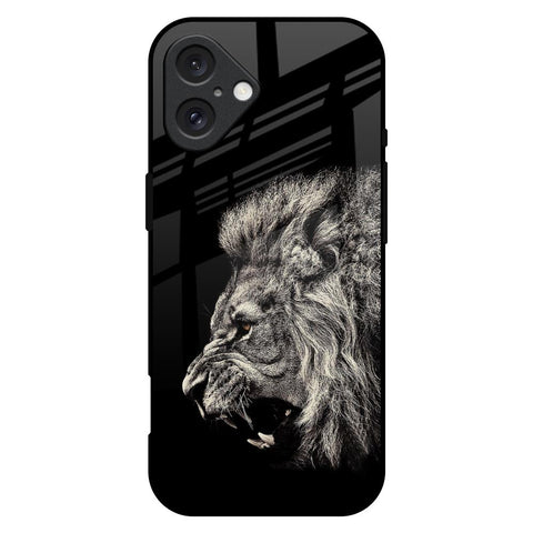 Brave Lion iPhone 16 Plus Glass Back Cover Online