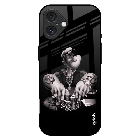 Gambling Problem iPhone 16 Plus Glass Back Cover Online